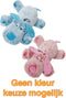 Harige Hond Roze/Blauw 35 cm