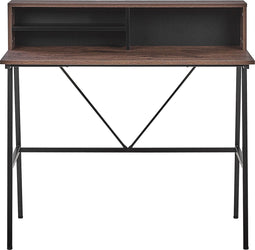 HARISON - Bureau - Donkere houtkleur - Spaanplaat