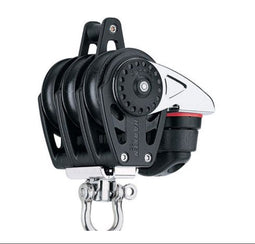 Harken 2648 3-schijfs 40C Carbo blok met hondsvot en klem
