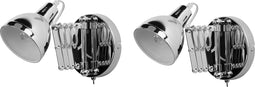 HARRINGTON - Wandlamp set van 2 - Zilver - Staal