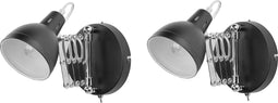 HARRINGTON - Wandlampen set van 2 - Zwart - Staal