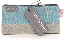 Harris Tweed Make-up tas Groenblauw