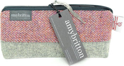 Harris Tweed Make-up tas Roze