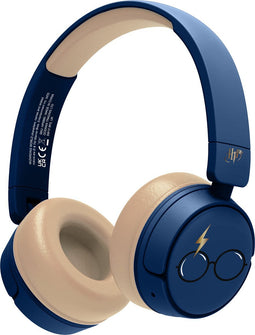 Harry Potter - draadloze junior koptelefoon - met volumebegrenzing - microfoon - lange batterijduur (blauw)