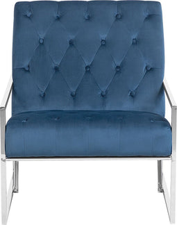 HARSTAD - Fauteuil - Donkerblauw - Fluweel
