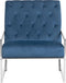 HARSTAD - Fauteuil - Donkerblauw - Fluweel