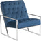 HARSTAD - Fauteuil - Donkerblauw - Fluweel