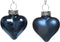 Hart glas l2b4.5h4 cm nachtblauw 12st