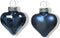 Hart glas l2b4.5h4 cm nachtblauw 12st