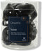Hart glas l2b4.5h4 cm zwart 12st kerst