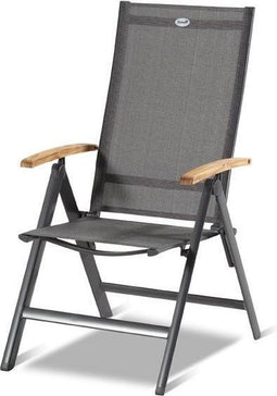 Hartman Aruba verstelbare tuinstoel - grijs / teak