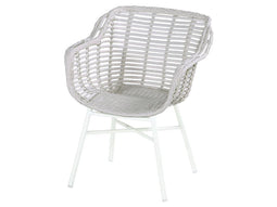 Hartman Cecilia Dining Tuinstoel Armleuningen - Ivoor Wicker