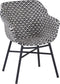 Hartman Delphine Dining Tuinstoel - Zwart/Wit Wicker