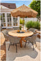 Hartman Delphine Dining Tuinstoel - Zwart/Wit Wicker
