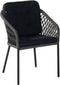 Hartman Hera Rope Dining Tuinstoel - Zwart Rope excl. Kussen