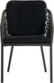 Hartman Hera Rope Dining Tuinstoel - Zwart Rope excl. Kussen