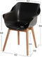 Hartman Sophie Studio dining armstoel - Carbon Black - Teak poot