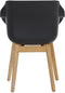 Hartman Sophie Studio dining armstoel - Carbon Black - Teak poot