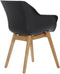 Hartman Sophie Studio dining armstoel - Carbon Black - Teak poot