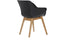 Hartman Sophie Studio dining armstoel - Carbon Black - Teak poot