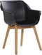 Hartman Sophie Studio dining armstoel - Carbon Black - Teak poot