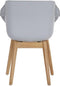 Hartman Sophie Studio dining armstoel - Misty Grey - Teak poot