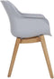 Hartman Sophie Studio dining armstoel - Misty Grey - Teak poot