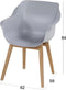 Hartman Sophie Studio dining armstoel - Misty Grey - Teak poot