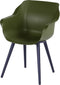 Hartman Sophie Studio dining armstoel - Moss Green - Carbon Black poot