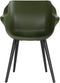 Hartman Sophie Studio dining armstoel - Moss Green - Carbon Black poot