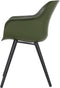 Hartman Sophie Studio dining armstoel - Moss Green - Carbon Black poot