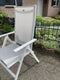 Hartman verstelbare stoel - tuinstoel Aruba - beige textileen / wit frame - aluminium