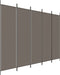 vidaXL - Kamerscherm - met - 5 - panelen - 250x220 - cm - stof - antracietkleurig
