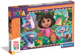 Clementoni PZL 104 MAXI DORA THE EXPLORER - Kinderpuzzel 104 stuks - Afmetingen 62 x 42 cm - Multikleur