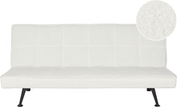 HASLE - Slaapbank 3-zits - Wit - Bouclé