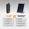 Lideka® Solar charger - Solar oplader - 2400 mAh 5V - Lichtgewicht en uitklapbaar - Voor iPhone Samsung Apple