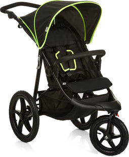 Hauck Runner Buggy - Grote luchtbanden - Compact opvouwbaar - Black/Neon Yellow