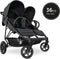 Hauck Uptown Duo Tweeling- en duobuggy - extra grote zonnekap - Melange Black