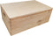 HAUDT® Houten kist met klepdeksel - 39,5 x 29,5 x 23 cm - inhoud 27,6L - grenen houten kistje - opbergkisten