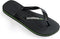 Havaianas Brasil Logo Slippers Unisex - Black/Yellow - Maat 39/40