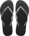 Havaianas Slim Logo Metallic Teenslippers Dames - Zwart