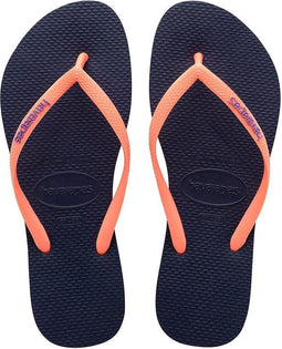 Havaianas Slim Logo Pop-up Slippers - Dames - Blauw - Maat 37-38