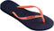Havaianas Slim Logo Pop-up Slippers - Dames - Blauw - Maat 37-38