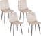 HAVRE - Eetkamerstoelen set van 4 - Beige - Fluweel