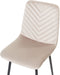 HAVRE - Eetkamerstoelen set van 4 - Beige - Fluweel