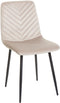 HAVRE - Eetkamerstoelen set van 4 - Beige - Fluweel