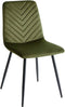HAVRE - Eetkamerstoelen set van 4 - Olijfgroen - Fluweel