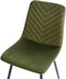 HAVRE - Eetkamerstoelen set van 4 - Olijfgroen - Fluweel
