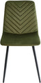 HAVRE - Eetkamerstoelen set van 4 - Olijfgroen - Fluweel