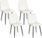 HAVRE - Eetkamerstoelen set van 4 - Wit - Fluweel